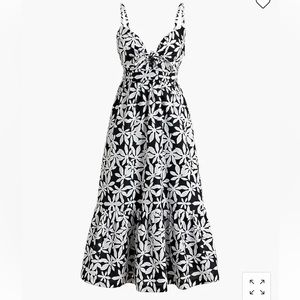 JCrew NWT Tiefront cutout midi dress